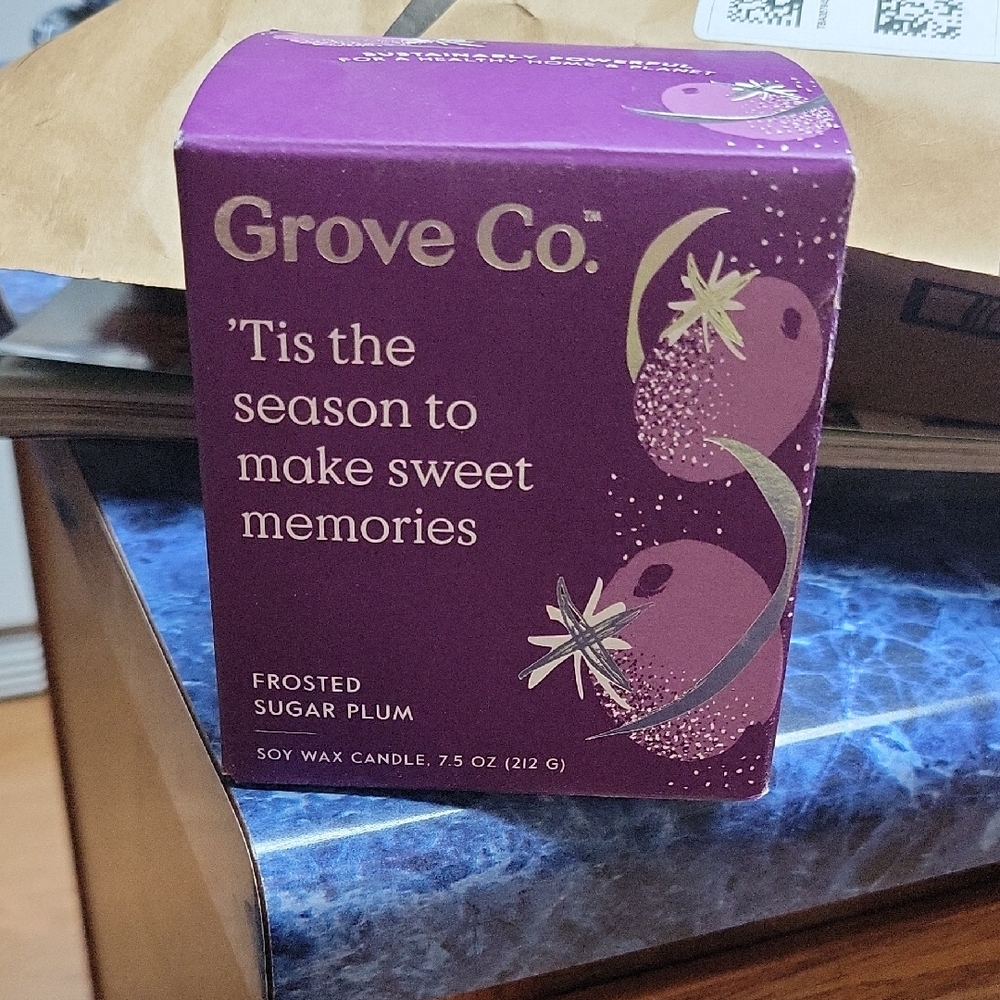 Grove Co. Frosted Sugar Plum Candle